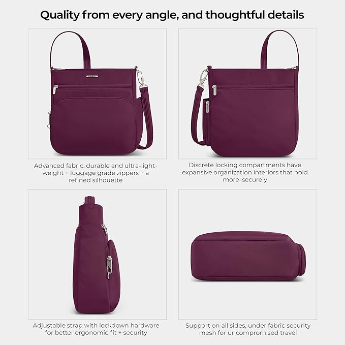 Travelon Anti-Theft Classic North/South Crossbody Bag
