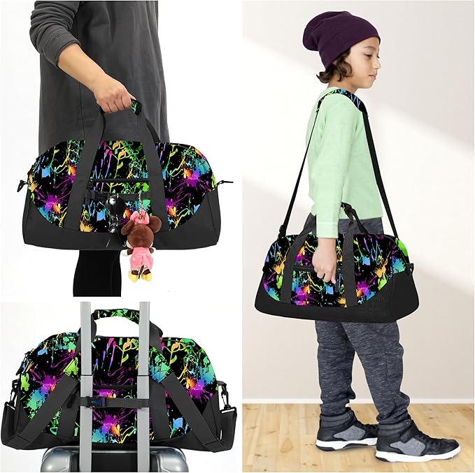 Stumdo Kids Overnighter Duffel Bags for kids, Carry-On Size & Ideal for School Practice or Overnight Travel Weekender Tote for Travel Gym Sport bag for Boys & Girls (11ymao)