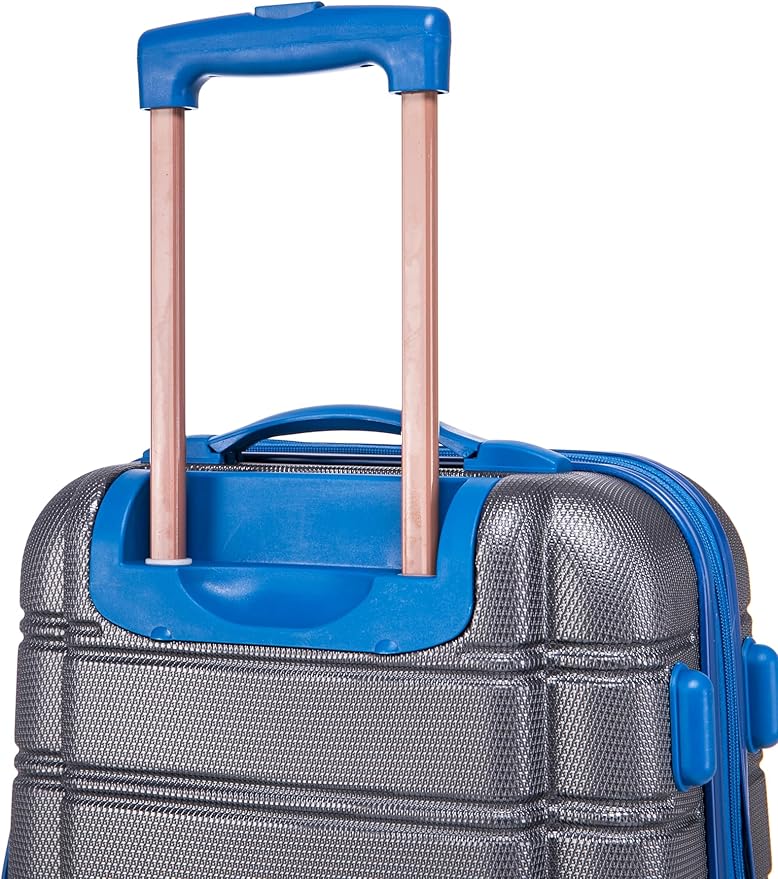 Rockland Melbourne Hardside Expandable Spinner Wheel Luggage Set, Grey, Carry-On 20-Inch and Tote 14-Inch
