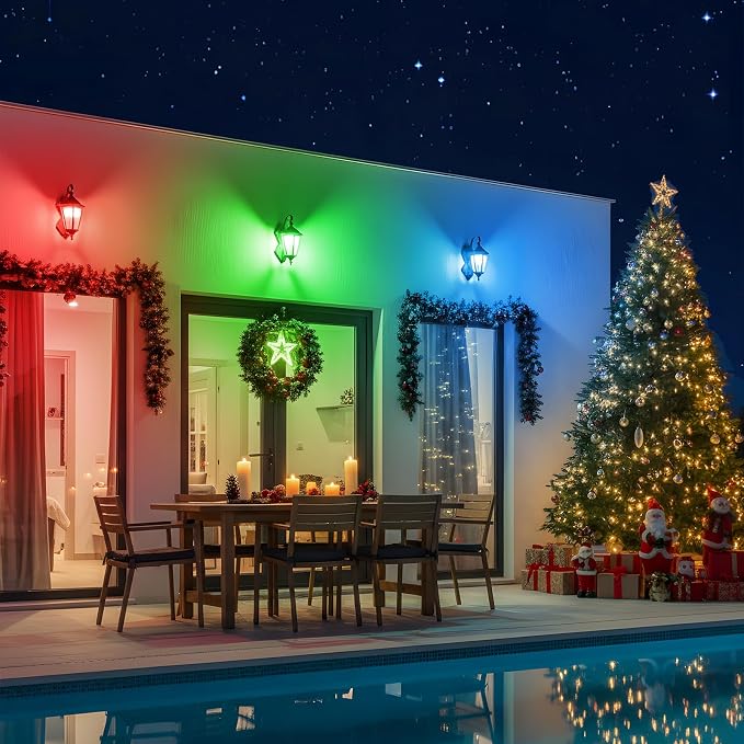 TJOY Green LED Light Bulb Outdoor Porch Halloween, A19 Colored 60 Watt Eq | Green Colored LED Lights, 5W E26 Base, Christmas Indoor Party Bedroom Decoration, Non-Dimmable, 4 Pack