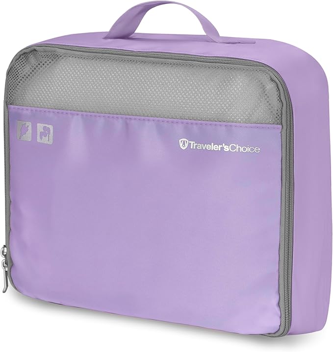 Traveler's Choice Cloverland Packing Cubes, 5-Piece Set, Purple