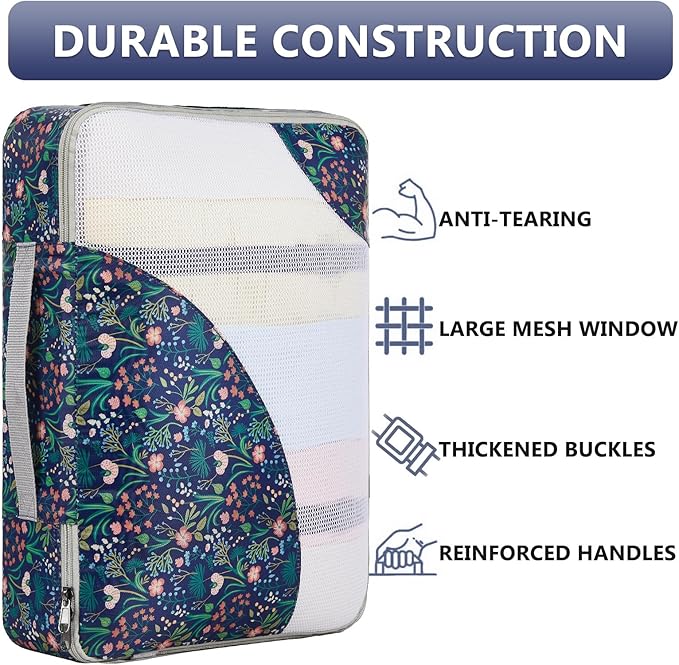 8 Set Packing Cubes for Travel, Gifts for Women Mom,Anti-Tearing Suitcase Organizer for Luggage with Shoe & Hanging Toiletry Bag,OlarHike Vacation Essentials & Accessories for Cruise Ship