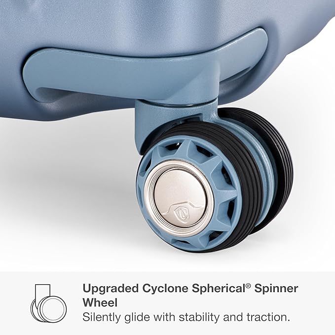 Traveler's Choice Ultimax II Polycarbonate Hardside Luggage with Spinner Wheels, Teal, 25-Inch Medium Luggage