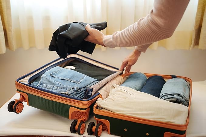 Dockers Hooper Hardside Expandable 8-Wheel Spinner Travel Checked Luggage, 24-Inch, Ponderosa Pine