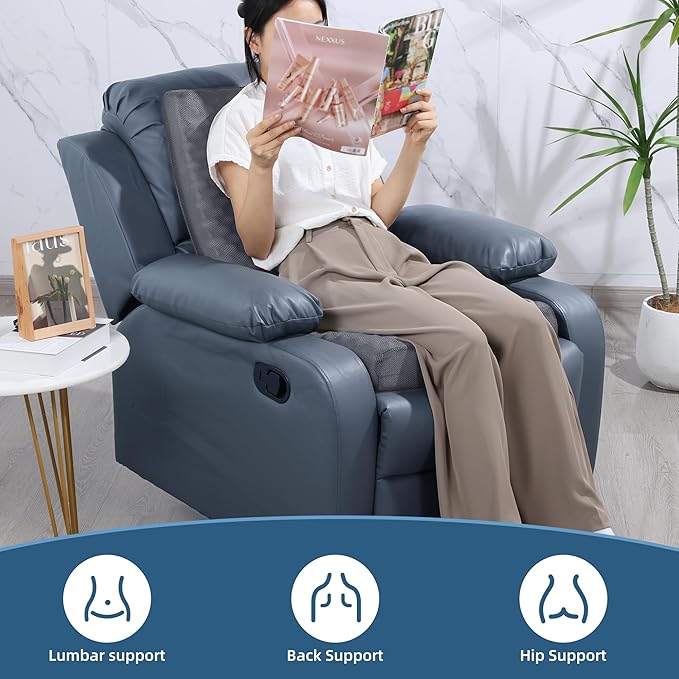 BALAPET Recliner Cushions for Long Sitting, Egg Crate Foam Recliner Cushion for Elderly Reduces Muscle Fatigue and Provides Air Flow, Extra Large Non-Slip Seat Cushion with Back Support(20*20*4in)