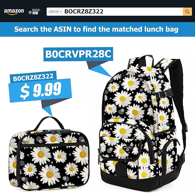 rickyh style School Backpack Travel Bag for Men & Women Lightweight College Back Pack with Laptop Compartmen