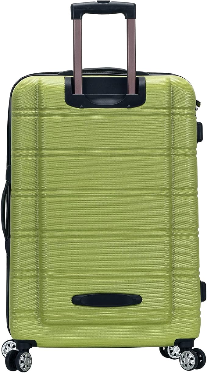 Rockland Melbourne Hardside Expandable Spinner Wheel Luggage, Lime, 3-Piece Set (20/24/28)