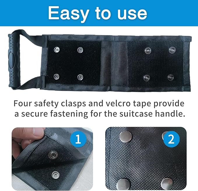 1Pcs Universal Luggage Handle Extender Durable Extension for Suitcase and Carry - On Comfortable Grip Design to Improve Travel Comfort Luggage Strong On Carry-on Bag Add Extender(Black)