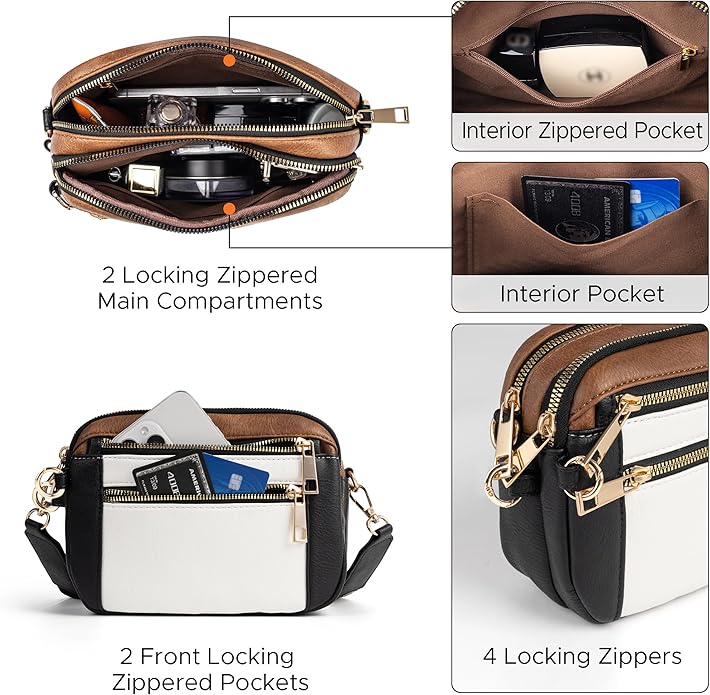 Anti Theft Crossbody Bag for Women, Slash-resistant RFID Blocking Travel Purses, Small Shoulder Bag Handbag