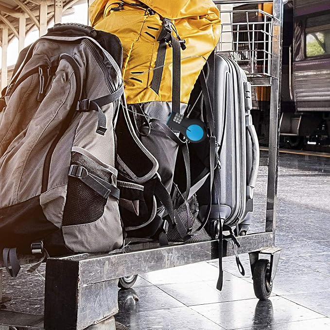 Lewis N. Clark TSA Approved Padlock & Bike Lock for Luggage + Travel, Set Your Combo w/30in Retractable Steel Cable, Blue