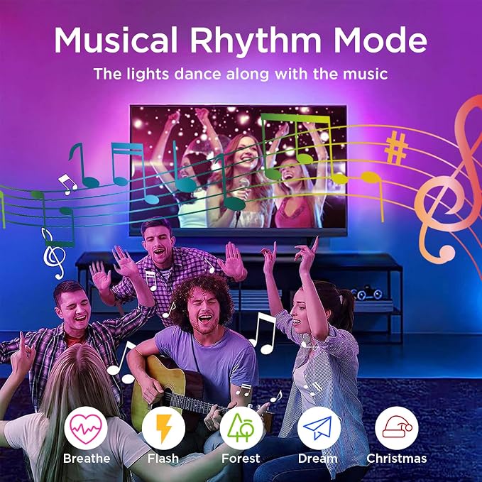 I-SHUNFA Wi-Fi RGBCW Smart G9 LED Bulbs,Compatible with Alexa/Google Home,Multicolour Dimmable,2700K-6500K,4W,400LM AC 120V,Brightness Adjustable 1%-100%,with Musical Rhythm LED Light Bulb,2 Pack