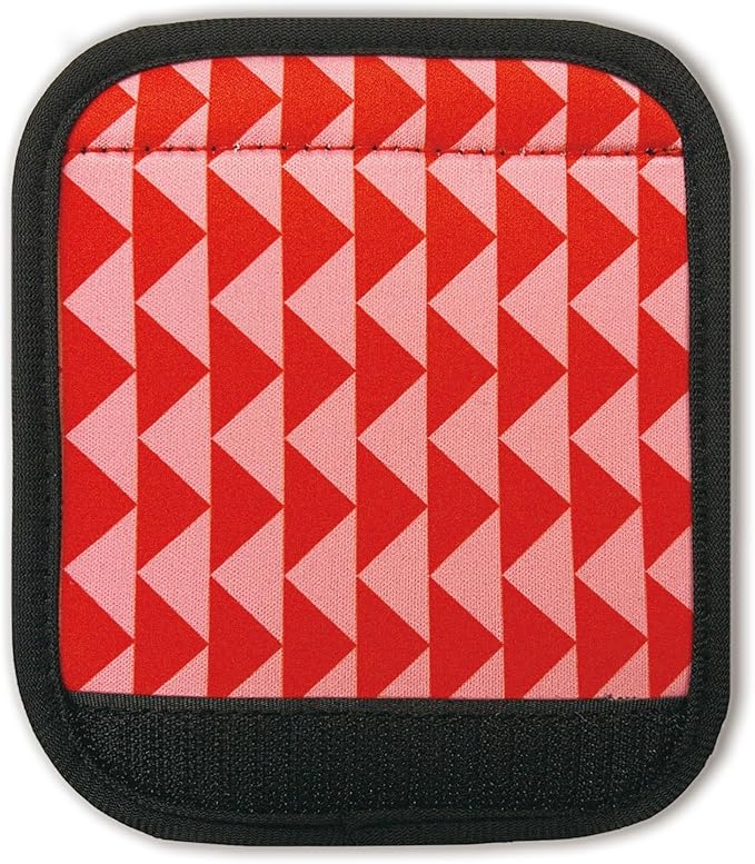 5 Pack Luggage Handle Wrap, Neoprene Suitcase Handle Cover, Bright Color Luggage Identifier for Easy Airport Pickup, Soft Grip Travel Accessories for Cruise Airplane, Red