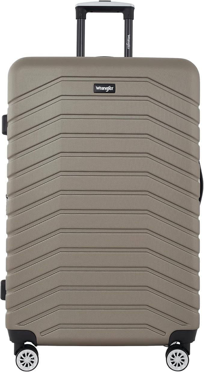 Wrangler Tahoe 3 Piece Spinner Luggage Set, Desert Taupe
