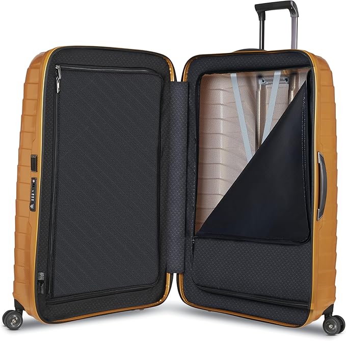Samsonite Proxis Large Hardside Luggage with Dual Spinner Wheels - Innovative Roxkin™ Lightweight Shell With Ultimate Durability- Includes TSA Lock, Ergonomic Telescoping Handle - Honey Gold