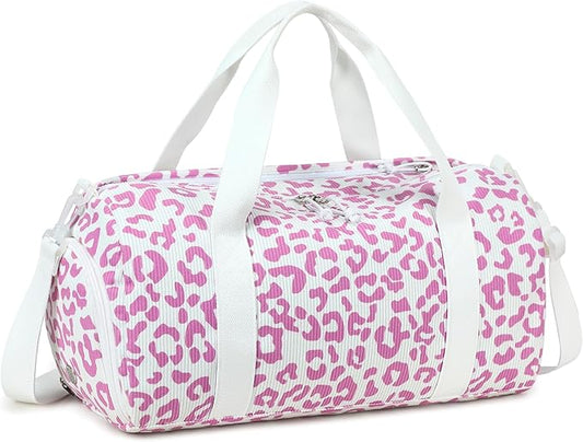 BLUBOON Duffle Bag Girls Kids Cute Gym Bag with Shoes Compartment & Wet Separation Waterproof Sports Overnight Travel Bag