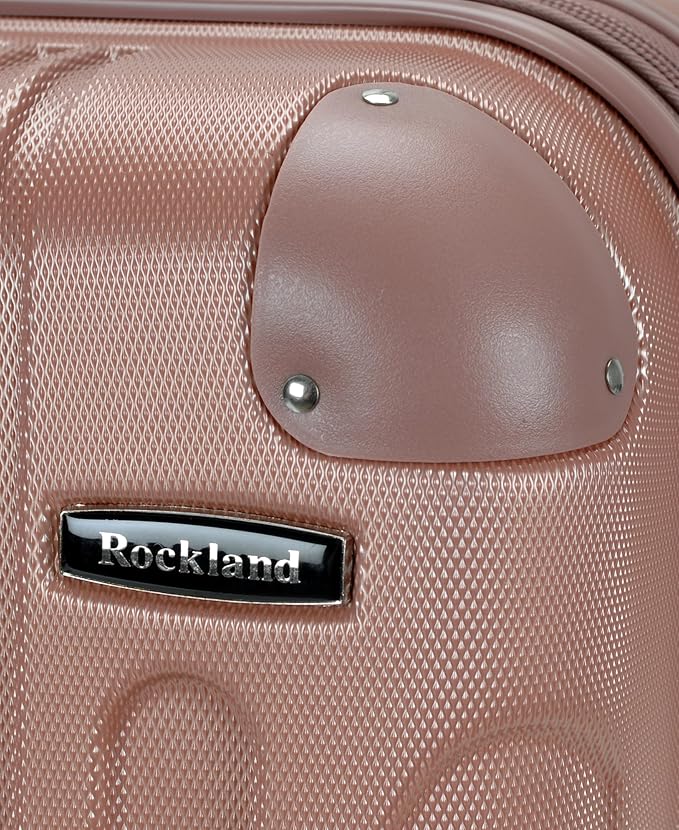 Rockland London Hardside Spinner Wheel Luggage, Rosegold, Carry-On 20-Inch