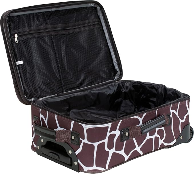 Rockland Fashion Softside Upright Luggage Set, Expandable, Giraffe, 2-Piece (14/19)