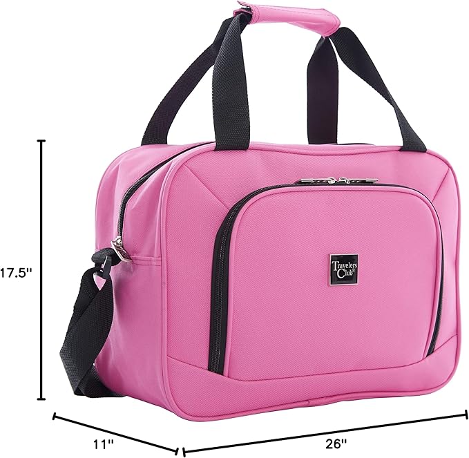 Travelers Club Midtown Hardside 4-Piece Luggage Travel Set, Bubble Gum