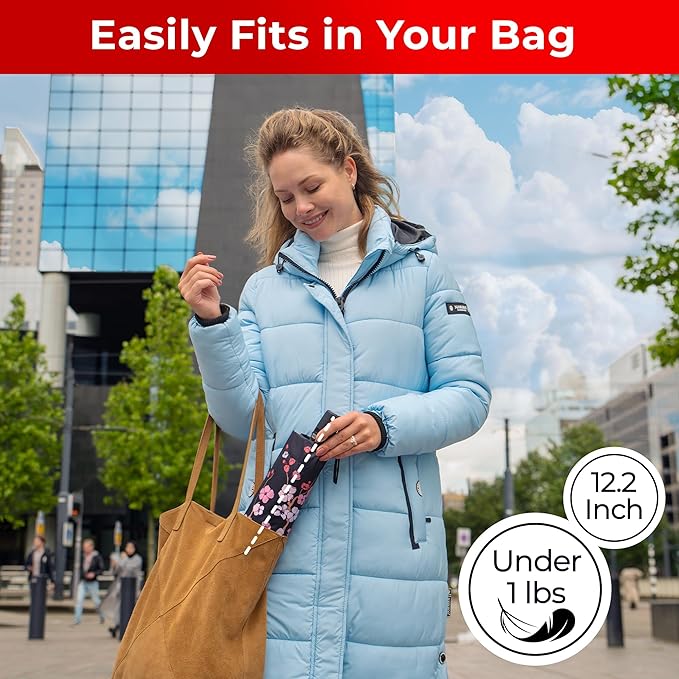 TUMELLA Inverted Windproof Umbrella, Large, Strong, Light, Portable, Automatic Reverse Folding Rain Umbrella, Durable Premium Grip, Fits Car & Backpack