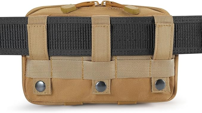 FRTKK Tactical Molle Admin Pouch Utility Laser Cut EDC Tool Pouch Bag Horizontal Modular Pouches Include US Flag Patch and Keychain
