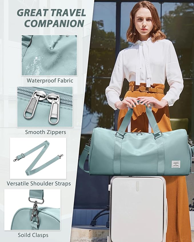 Gym Bag Womens,Travel Duffel Carry on Bag Sport Tote Bag Weekend Overnight Bag
