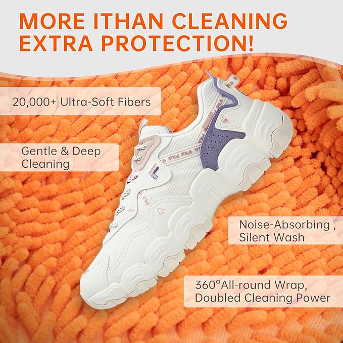 1PCS Shoes Washing Machine Bags, Laundry Shoe Bag for Washer and Dryer, Reusable and Durable Zipper Sneaker Shoe Washing Bag, Tennis Shoes Cleaning Bag for All Shoe Types (Orange)
