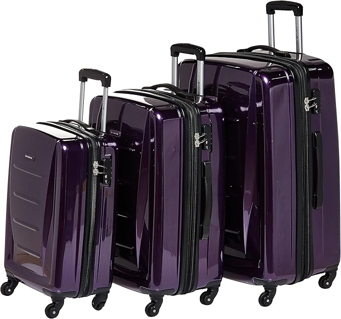 Samsonite Winfield 2 Hardside Expandable Luggage with Spinner Wheels, Purple, 3-Piece Set (20/24/28)
