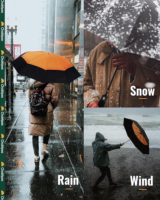 Travel Compact Umbrella Windproof - Portable Automatic for Rain, Folding Umbrella for Men and Women, Portable 210T Fabric