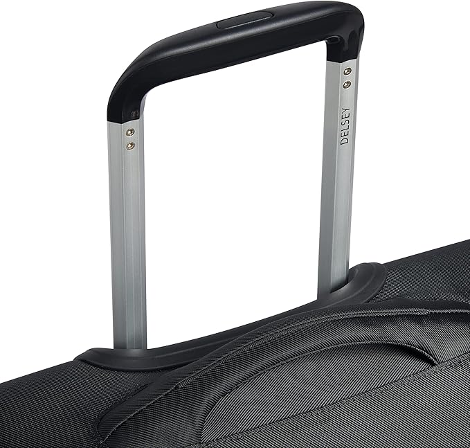 DELSEY PARIS Sky Max 2.0 Softside Expandable Luggage with Spinner Wheels, Black, 2-Piece Set (21/24)