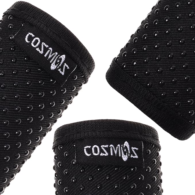 Cosmos Pack of 3 Comfort Neoprene Luggage Handle Wrap Handle Grip Luggage Identifier for Travel Bag Luggage Suitcase (Non Slip Grip - Black Color)