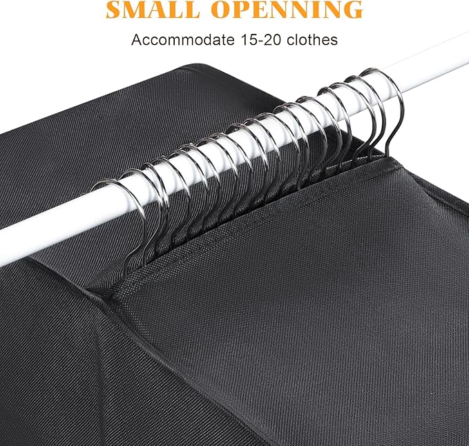 Univivi Garment Bags for Hanging Clothes, 50" Heavy Duty Suit Bags, Extra Capacity Clothes Bags for Moving, Suit Cover with Handles and Buckle Straps for Suit, Coat, Jacket