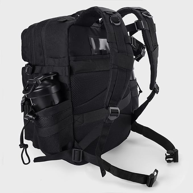 LHI Military Tactical Backpack for Men and Women 45L Army 3 Days Assault Pack Bag Large Rucksack with Shoe Compartment