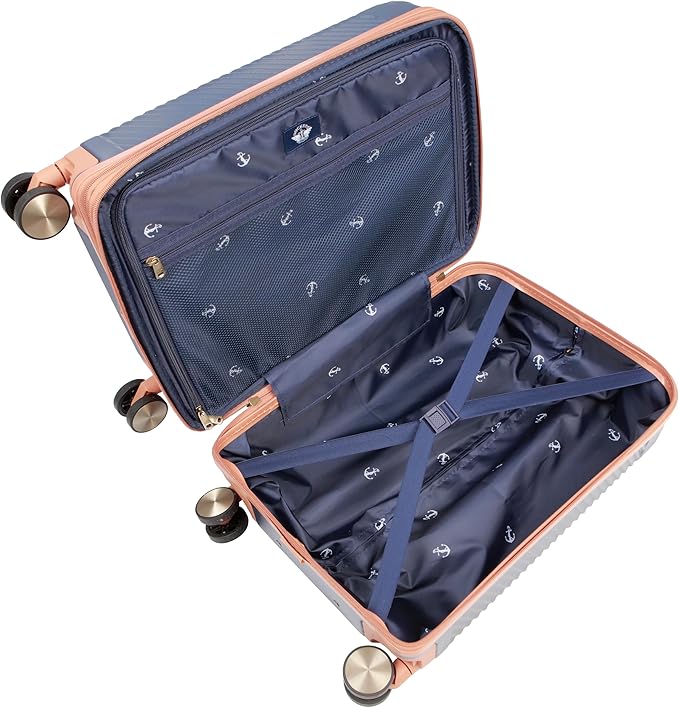 Dockers Spectra Hardside Expandable 8-Wheel Spinner Travel Carry On Luggage, 20-Inch, India Ink