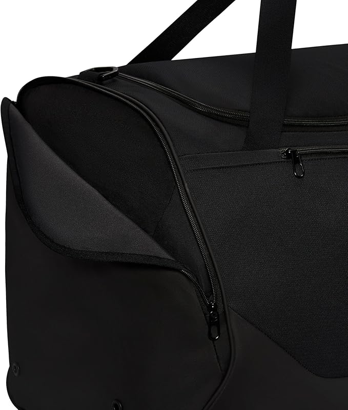 Nike Brasilia Duffel Bag (Large), Black/Black/White, MISC