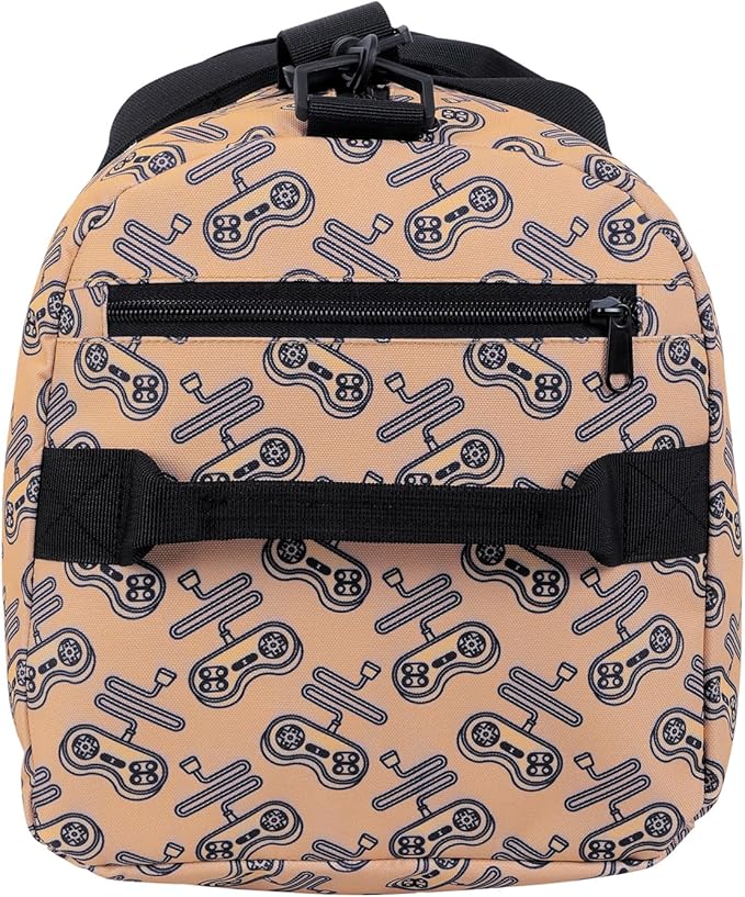 Kids Duffle Bag Overnight Bags for Boys and Girls Weekender Sleepover Carry-On Tote for Traveling Gym Sport Dance (Game Print)