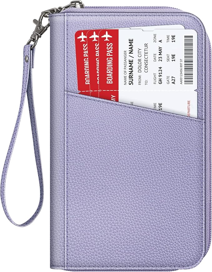 Fintie Family Passport Holder Wallet, RFID Blocking Travel Document Organizer Clutch Bag Credit Cards Case Cover for Women Men