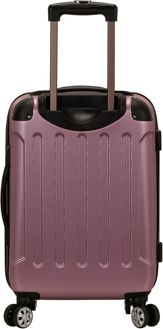 Rockland London Hardside Spinner Wheel Luggage Set, Pink, Carry-On 20-Inch and Tote 14-Inch (F1902-PINK)