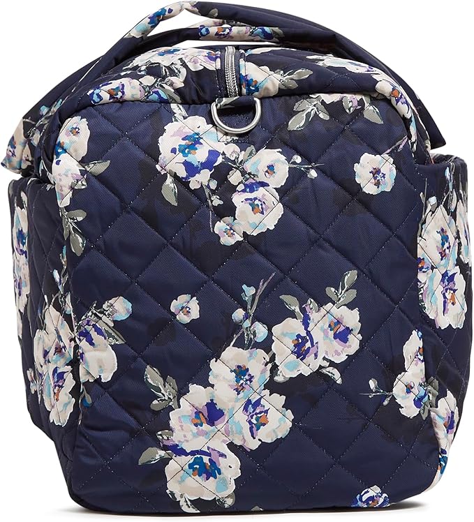Performance Twill Medium Travel Duffle Bag, Blooms and Branches Navy