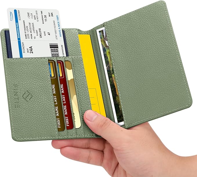 FINTIE Passport Holder, Slim Travel Wallet RFID Blocking Card Case Cover Passport Cover Protector Essentials with Credit Card Slots for Women/Men | Slim, RFID Blocking, Card Case Cover, Essentials, Credit Card Slots