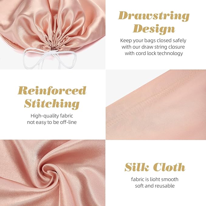 3 Pack Dust Bags for Purses and Handbags，Silk Purse Dust Bags for Storage， With Drawstring Large Dust Bags for Handbag， Dust Covers for Purse Shoes Boots