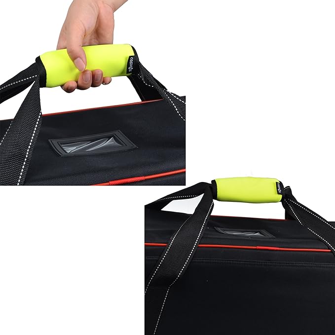 Cosmos 3 Pcs Comfort Neoprene Handle Wraps/Grip/Identifier for Travel Bag Luggage Suitcase (Fluorescent Yellow)