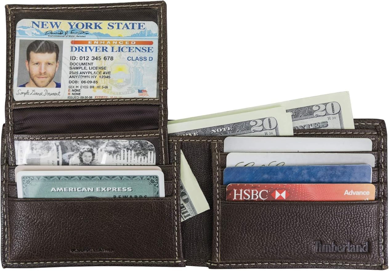Timberland Men's Genuine Leather Passcase Security RFID Wallet