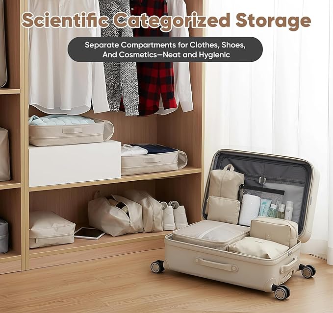 9 Set Packing Cubes for Suitcases Travel Luggage Sets Packing Organizers, Travel Organizer Bags Luggage Organizer with Shoe/Tioletry/Laundry Bag