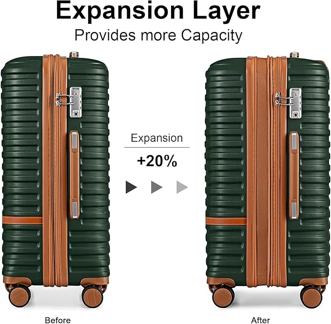 Joyway Expandable Luggage Sets 5 Piece, Lightweight Hard Shell Travel Suitcase Set with Spinner Wheels and TSA Lock