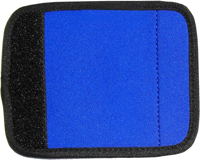 Neoprene Luggage Handle Wrap Fluorescent Colors Luggage Identifiers/Tags/Marker (Blue)
