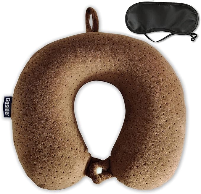 Memory Foam Travel Pillow, Comfortable Travel Neck Pillow U Shape, Support Neck and Head to Relieve Fatigue, Portable Neck Pillow Suitable for Planes, Trains, Self-Driving Cars