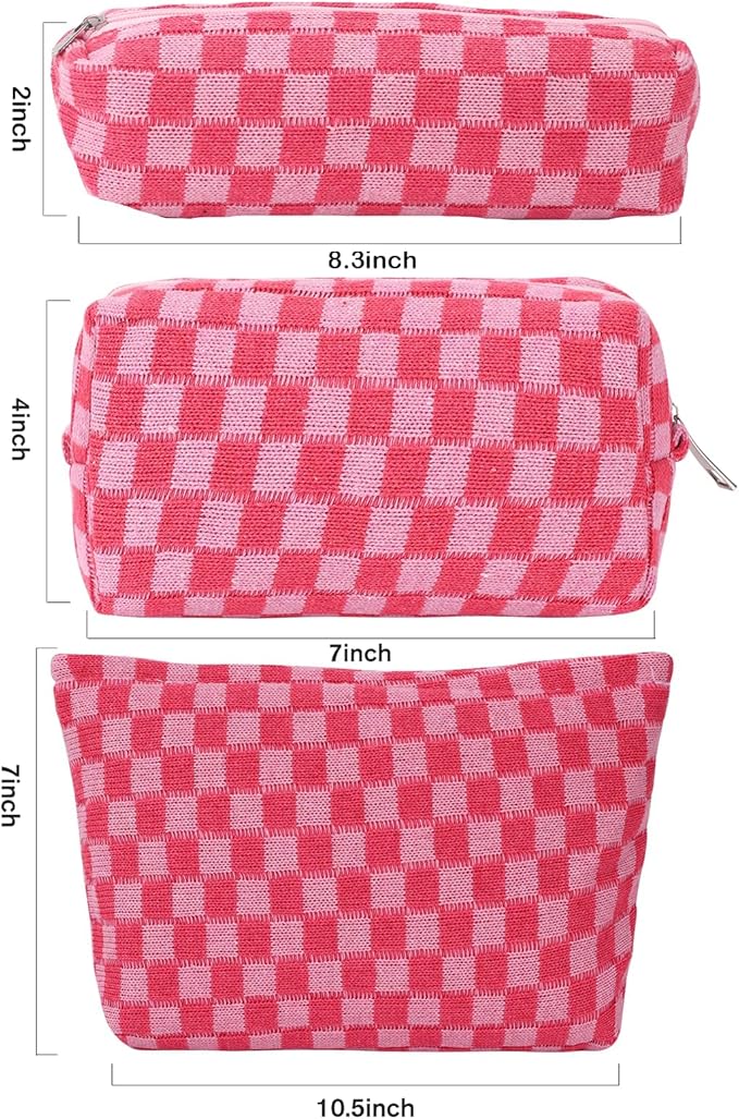 LYDZTION Makeup Bag Cosmetic Bag for Women,1Pcs Large Capacity Makeup Bags and 1Pcs Pencil Case Makeup Brushes Storage Bag Travel Toiletry Bag Organizer