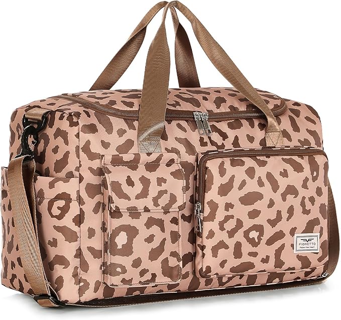 FIORETTO Women's Gym Duffle Bag with Shoes Compartment, 30L Capacity, Ideal for Travel, Gym, Sports, Duffel, Weekender