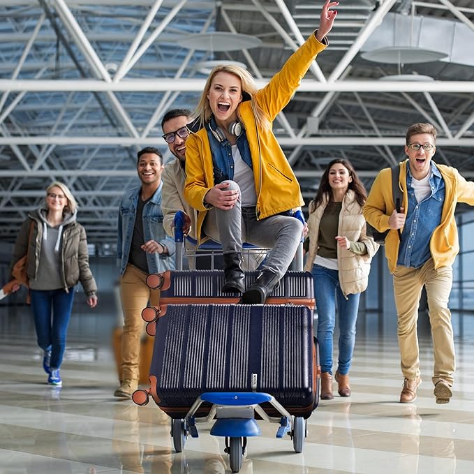 Hoteel Luggage Sets 3 Piece,(4-YEARS WARRANTY) ABS+PC Durable Lightweight Hard Shell Luggage Sets With TSA Lock For Travel,Business Trip, Suitcase Set 20 24 28 Inch, Blue