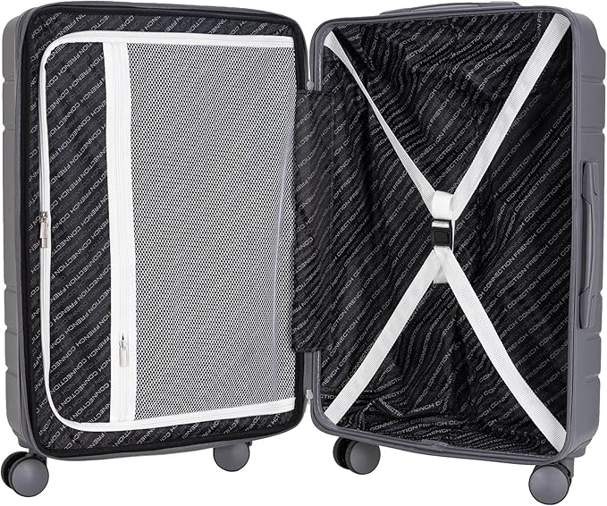 French Connection Le Voyage Luggage Set, Quiet Shade, 3 Piece Set